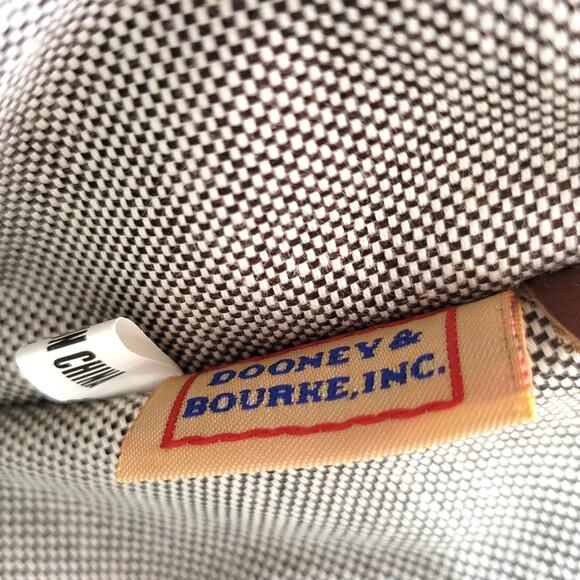 Dooney & Bourke Green Signature Logo Canvas Leather Double Pocket Tote Bag Purse - Picture 13 of 14